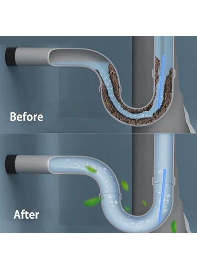 ٢٤ قطعة من أعواد تنظيف المصارف، أعواد تنظيف الأحواض ومزيل الروائح الكريهة، تحافظ على المصارف نظيفة وخالية من الروائح في الحمام والمطبخ والمرحاض وأنابيب تصريف الدش، وتزيل الروائح وتمنع الانسداد. - Image 3